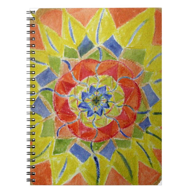 Watercolor Abstract Floral Detail  Notebook (Front)