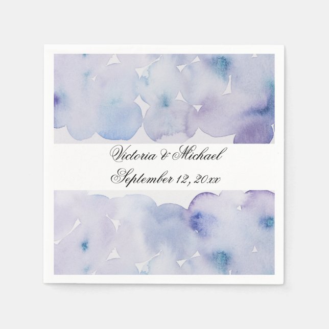 Watercolor Abstract Floral Napkins (Front)