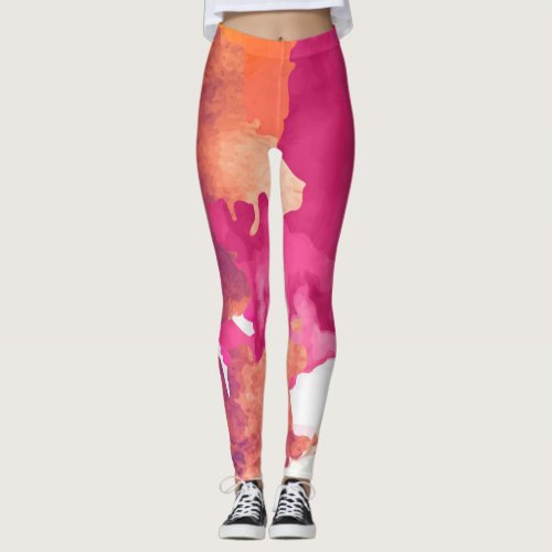 Watercolor Abstract Leggings