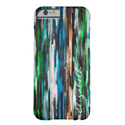 Watercolor Abstract Monogram 19 Barely There iPhone 6 Case