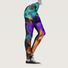 Watercolor abstract motif leggings
