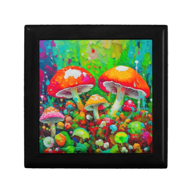 Watercolor Abstract Mushrooms  Gift Box (Front)