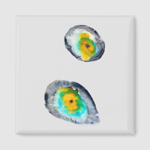 watercolor abstract oyster shells magnet