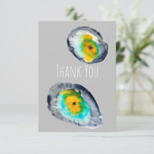 watercolor abstract oyster shells note card