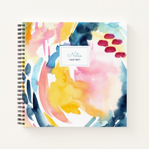 Watercolor Abstract Painting Notebook