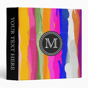 Watercolor Abstract Pattern #2 3 Ring Binder