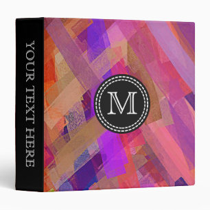 Watercolor Abstract Pattern #7 3 Ring Binder