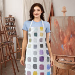 Watercolor Abstract Pattern Apron<br><div class="desc">This apron is decorated with an abstract pattern in soft muted colors.
Because we create our artwork you won’t find this exact design from other designers.
Original Watercolor design © Michele Davies.</div>