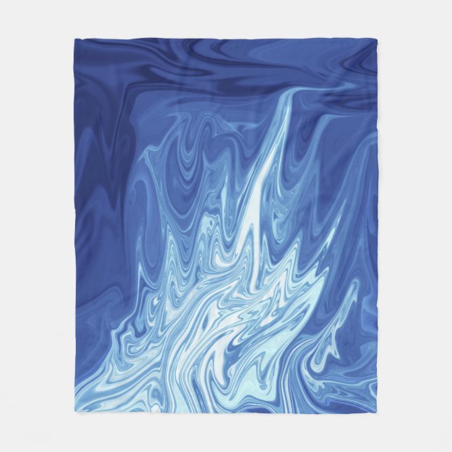 Watercolor abstract pattern fleece blanket (Front)