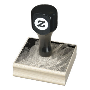 Watercolor abstract pattern rubber stamp