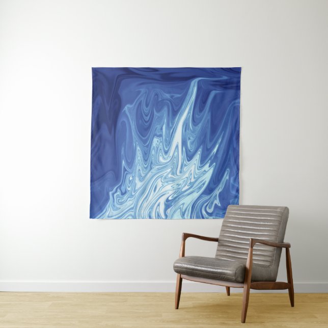 Watercolor abstract pattern tapestry (In Situ)