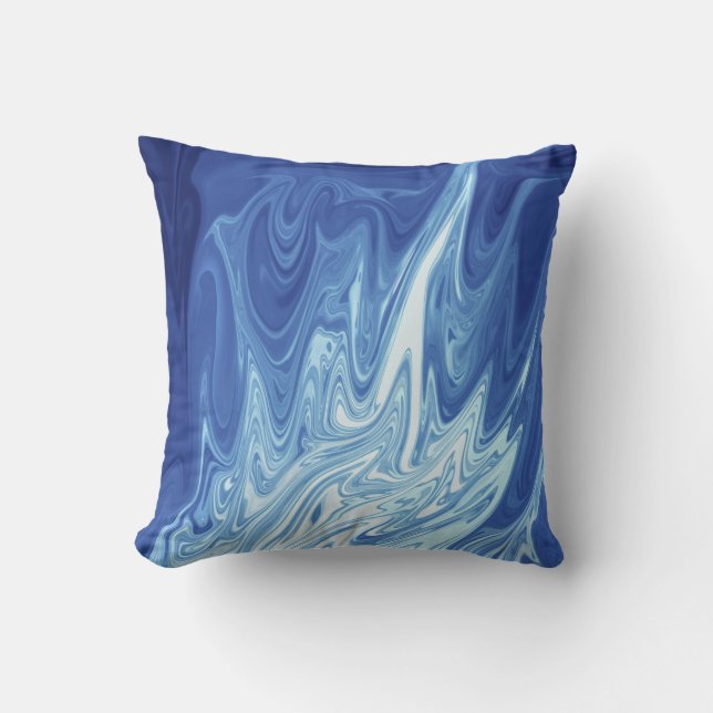 Watercolor abstract pattern throw pillow (Front)