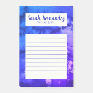 Watercolor Abstract Purple Grocery Shop To-do List Post-it Notes