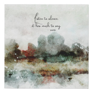 Watercolor Abstract Rumi Quote Gift Faux Canvas Print