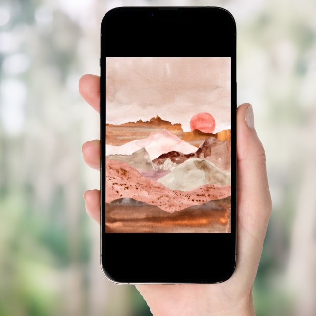 Watercolor abstract sands desert landscape Modern Poster (Front Digital)