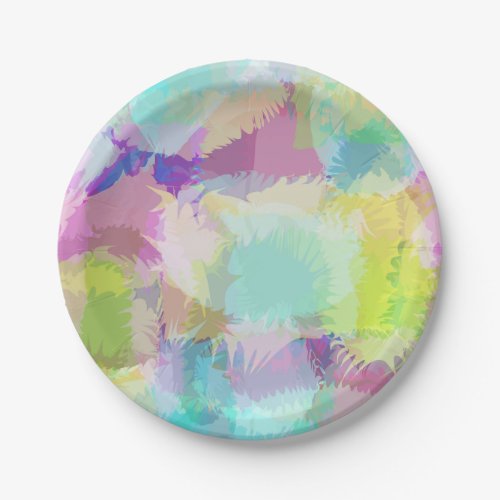 Watercolor Abstract Seamless Pattern Design Paper Plates