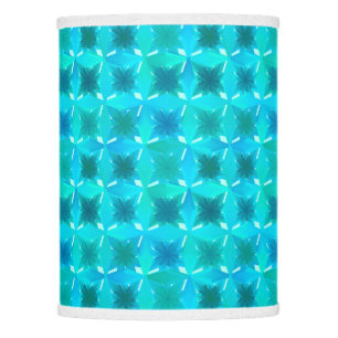 Watercolor Abstract Stars, Turquoise and Aqua Lamp Shade