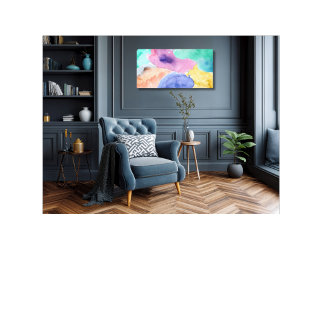 Watercolor Abstract Stretched Canvas Print