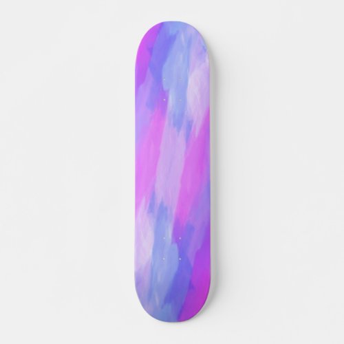 Watercolor Abstract Texture in Pastel Colors Skateboard