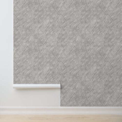 Watercolor Abstract Textured Light Grey Grasscloth Wallpaper