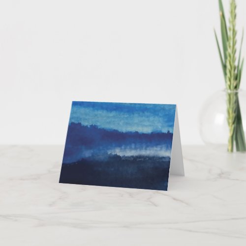 Watercolor Abstract   Thank You Card