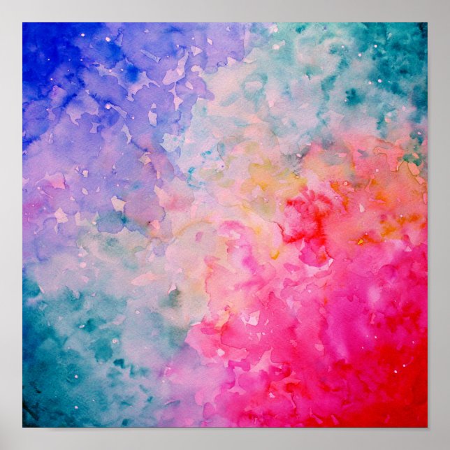 Watercolor Abstract Universe Print (Front)