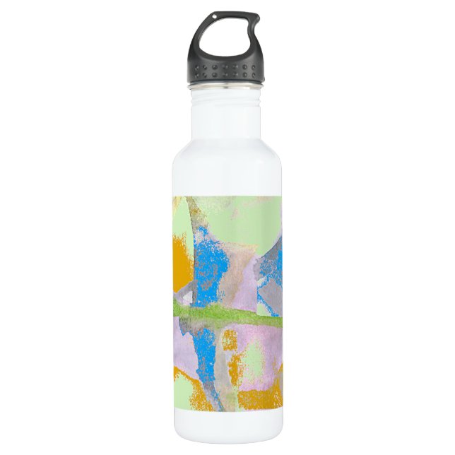 Watercolor Abstraction Water Bottle (Front)