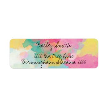 Watercolor  Address Label by TwoTravelledTeens at Zazzle