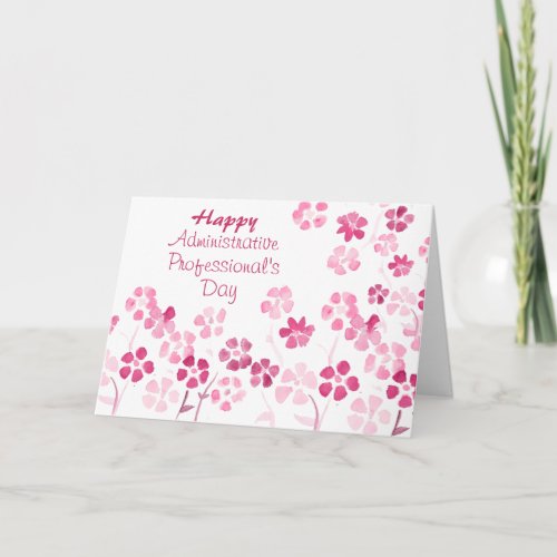 Watercolor Administrative Professionals Day Card