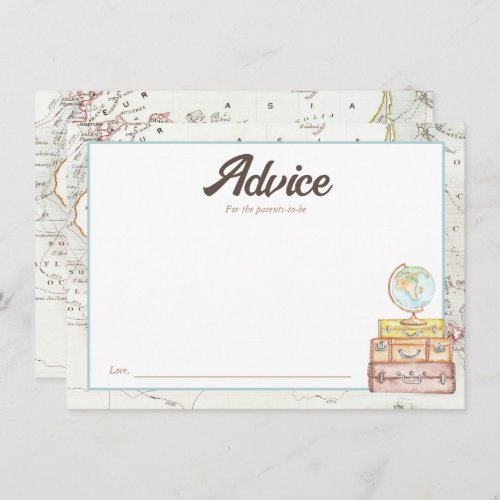 Watercolor Adventure Awaits Baby Advice Card