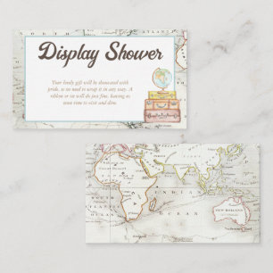 Watercolor Adventure Awaits Baby Display Shower Enclosure Card