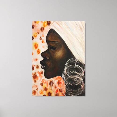 Watercolor _ African Beauty Canvas Print