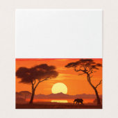 Watercolor African Safari  (Outside Unfolded)