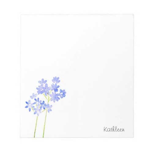 Watercolor Agapanthus Notepad