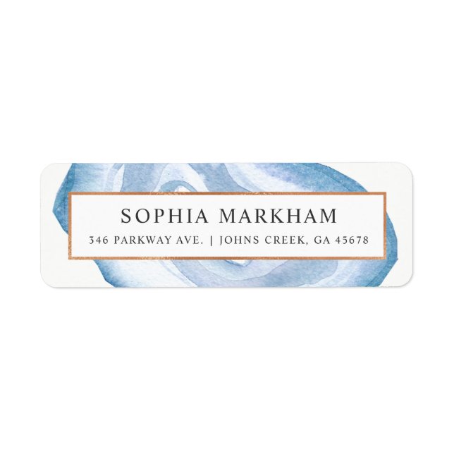 Watercolor Agate | Blue | Label (Front)