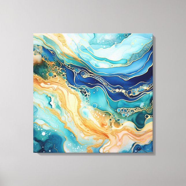Watercolor Agate Canvas Art (Front)