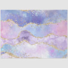 Watercolor Agate Gold Pink Purple Blue Decoupage