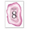 Watercolor Agate Table Number Card | Mauve Pink