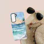 Watercolor AI Beach Picture Samsung Galaxy S21 Case<br><div class="desc">Watercolor AI Beach Picture Samsung Galaxy S21 Case</div>