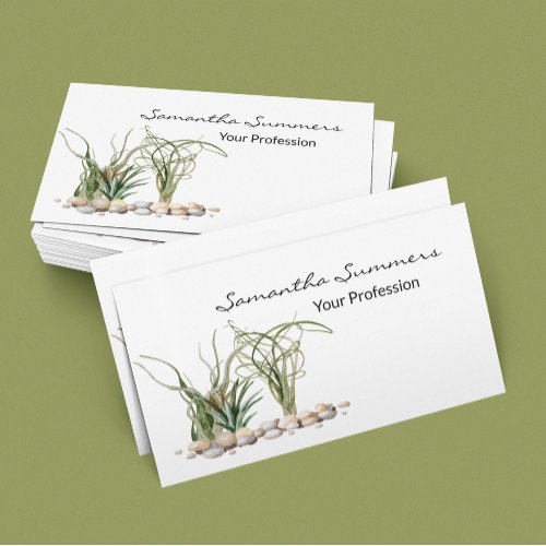 Watercolor Air Plants  Business Card