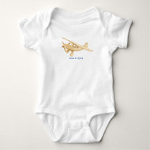 Watercolor Airplane Baby Outfit