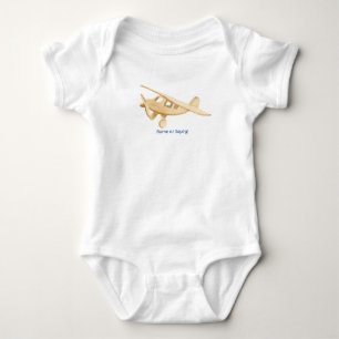 Watercolor Airplane Baby Outfit Bodysuit