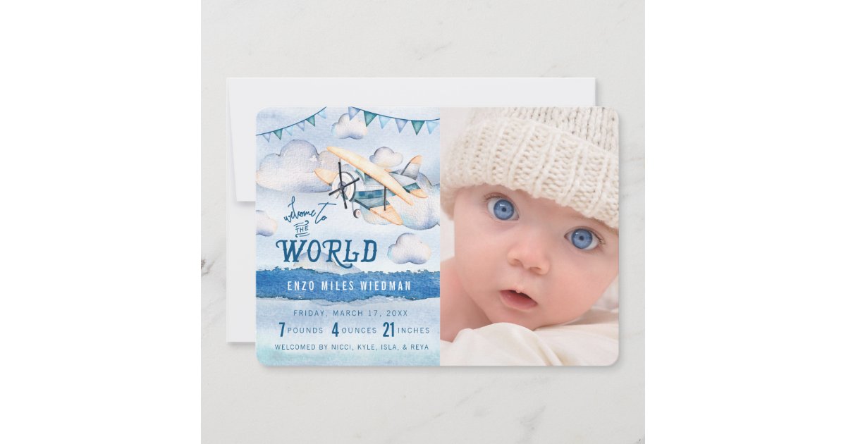 Birth announcement wine labels