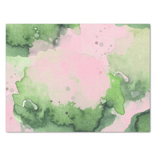Watercolor AKA Pink Green Sorority  Tissue Paper