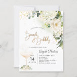 Watercolor Alabaster Roses Brunch Bubbly Invitation at Zazzle