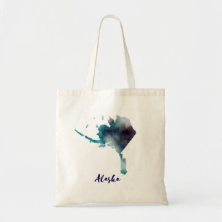 Watercolor Alaska United States Tote Bag