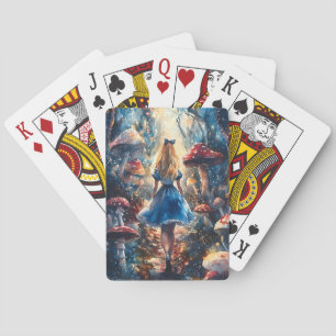 Watercolor Alice in Wonderland Poker Cards