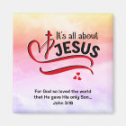 Watercolor ALL ABOUT JESUS Christian Easter 