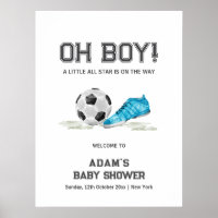 Watercolor All Star Soccer Baby Shower Welcome