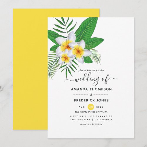 Watercolor Aloha Luau Beach Wedding